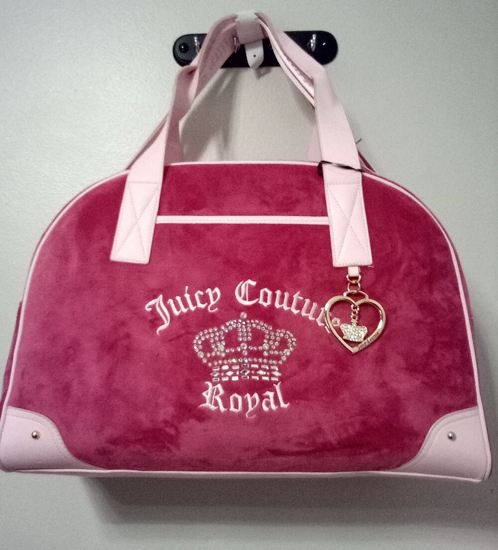 Pretty Two- Tone Pink Velour Weekender